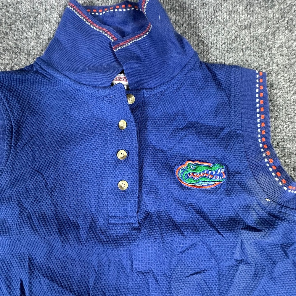 Boca Classics Polo Womens Size S Blue Florida Gators Sleeveless Embroidered Logo